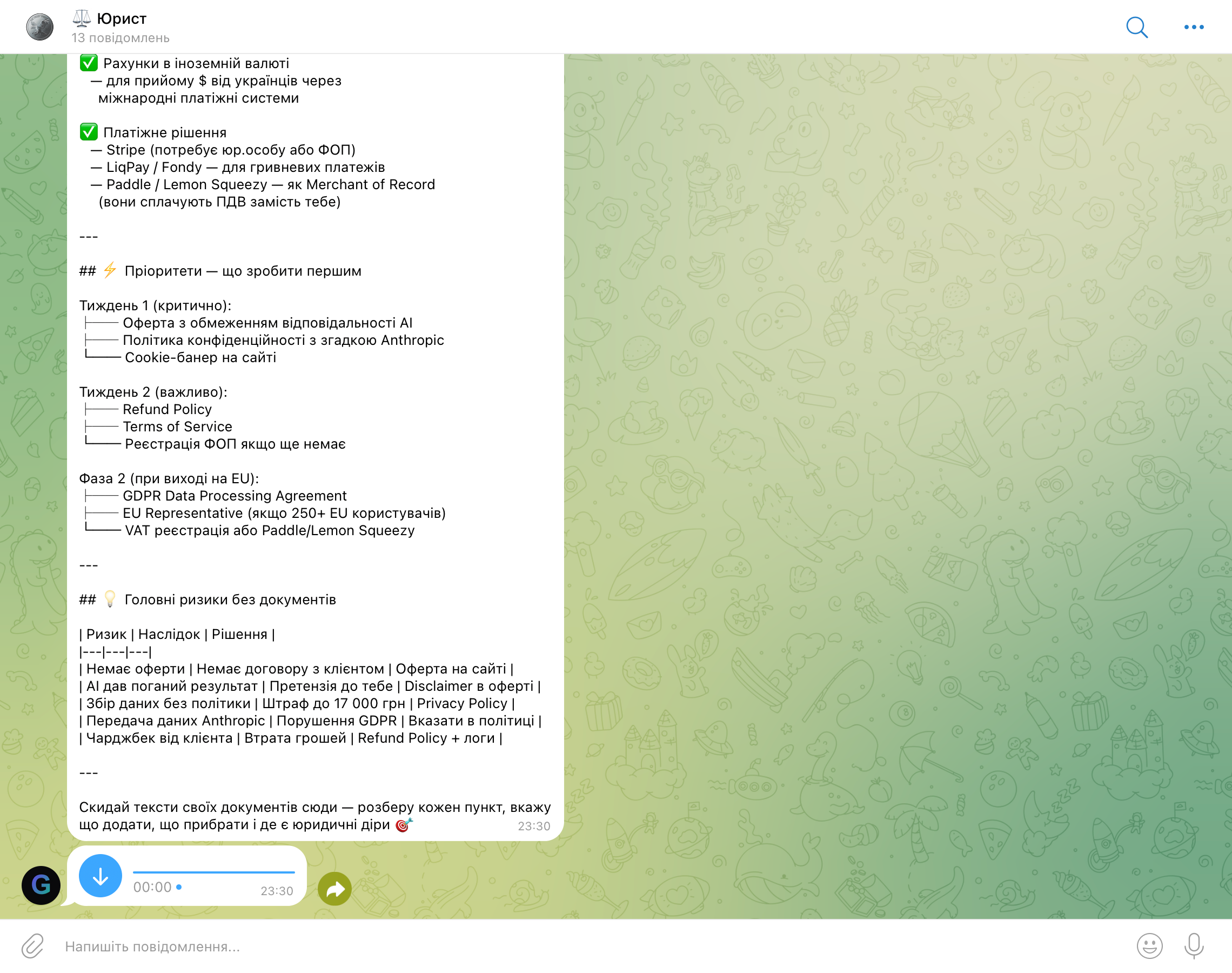 Юристка — ФОП реєстрація платіжні рішення і ризики